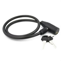 Wideskall 26" inch Light Duty 8mm Cable Keyed Bicycle Bike Lock w/ 2 Keys Cycling Anti-theft Black