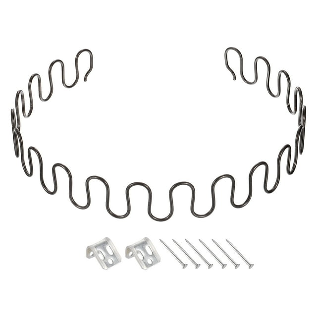 Unique Bargains 1Set Upholstery Spring Replacement Kits, 33.46" Sagging Cushions Repair Kit with Clips Nails for Furniture