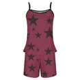 thumbnail image 3 of Sexy Pijama Conjunto para las Mujeres Gradiente Eslinga sin Mangas Tanque Empalme Pantalones Cortos Casual Pijamas Conjunto, Poliéster, 3 of 5