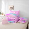 thumbnail image 6 of Manfei Initial Letter V 7-Piece Queen Bedding Set, Kawaii Axolotl, Starry Sky, Breathable Reversible, 6 of 8