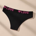 thumbnail image 5 of Lunuaoe Women's "LOVE" Waistband Cotton Briefs, Sporty Triangle Panties, Breathable Mid-Low Waist Underwear, 5 of 7