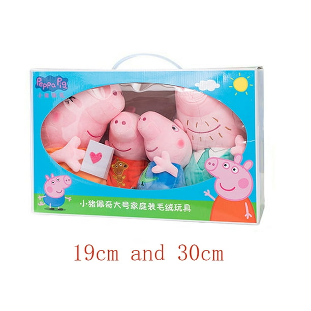 Peppa Pig-Conjunto de peluche de Peppa Pig para niños, juguete de peluche de dibujos animados, George Pig, mamá, papá, regalo de Navidad