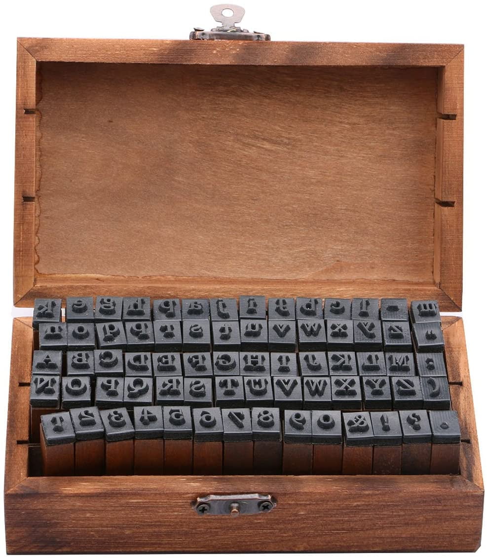 QLOUNI Rubber Letter stamps, Dedoot Alphabet Stamps for Pottery Vintage