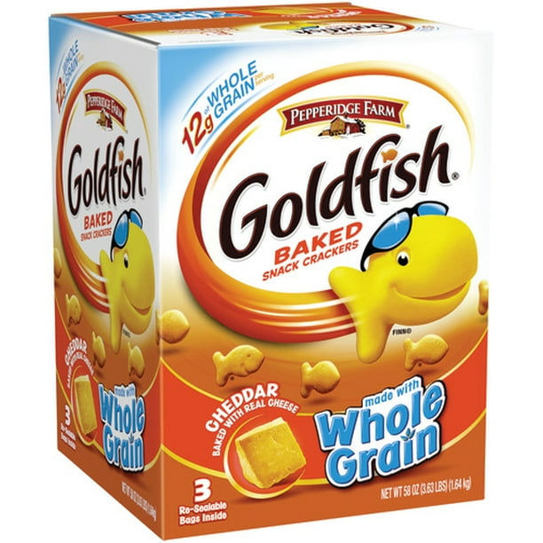 Pepperidge Farm Goldfish Baked with Whole Grain Cheddar Crackers, 58 oz