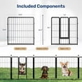 thumbnail image 7 of HealSmart Dog Playpen 24 Inch 8 Panels, Heavy Duty Metal Portable Pet Playpen Indoor Outdoor for Camping, Yard, RV, Garden Fence, Privacy Patio, Black, 7 of 7