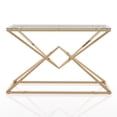 thumbnail image 2 of Stola Glass Top Sofa Table, Gold, 2 of 6