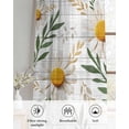thumbnail image 6 of Spring Daisy Sheer Curtains 45 Inch Length 2 Panels Set for Living Room/Bedroom, Farmhouse Country Flower Leaf Plant Wood Grain Kitchen Curtains Grommet Curtains Window Treatments 42"x45"x2, 6 of 7