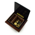 thumbnail image 2 of Radiant Floral Glossy Wood Inlay Box with Rosewood Border, Classy & Beautiful - Castle in the Skies, 2 of 2