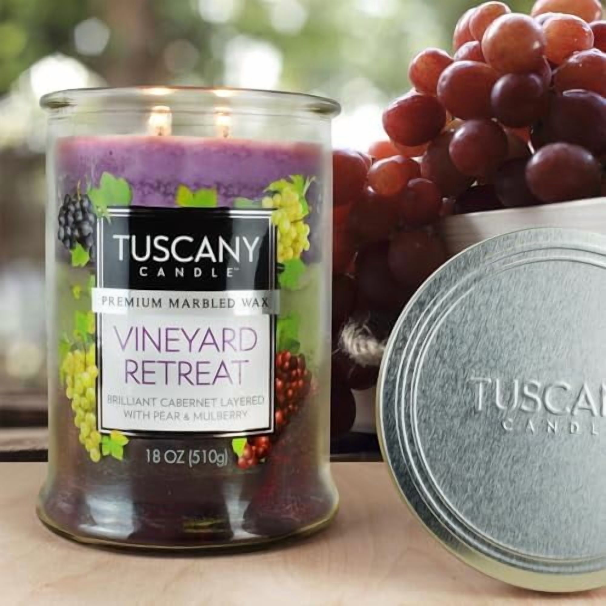 Vineyard Retreat® Long-Lasting Scented Jar Candle, 18 oz$$Home Decor, Kitchen, & Other