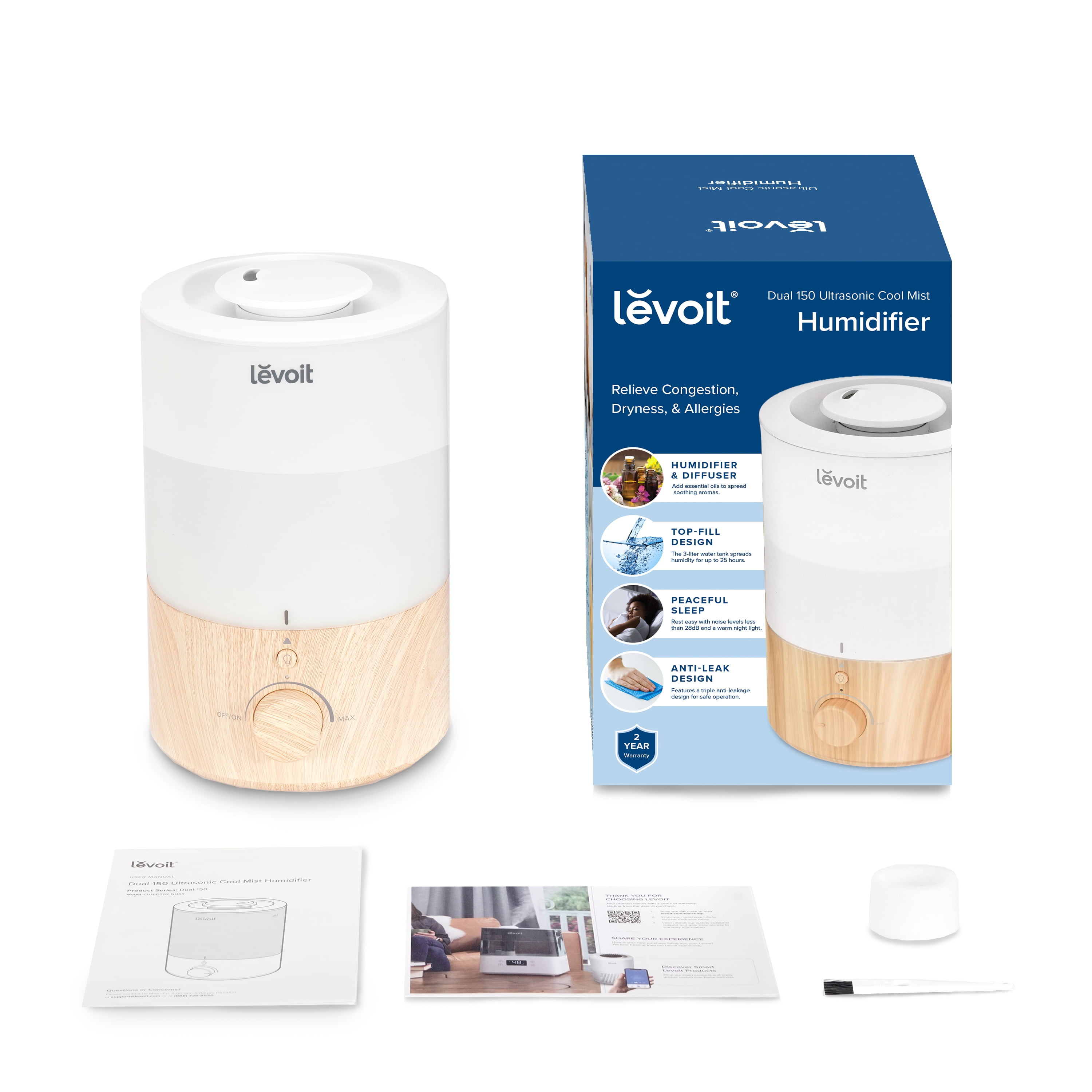 Levoit Dual 150 Ultrasonic Cool Mist Humidifier - How to Wash the  Humidifier 