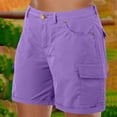 thumbnail image 5 of zbxnLI Cargo Shorts for Women Business Casual Work Shorts Multi Pockets High Waisted Dress Shorts, 5 of 6