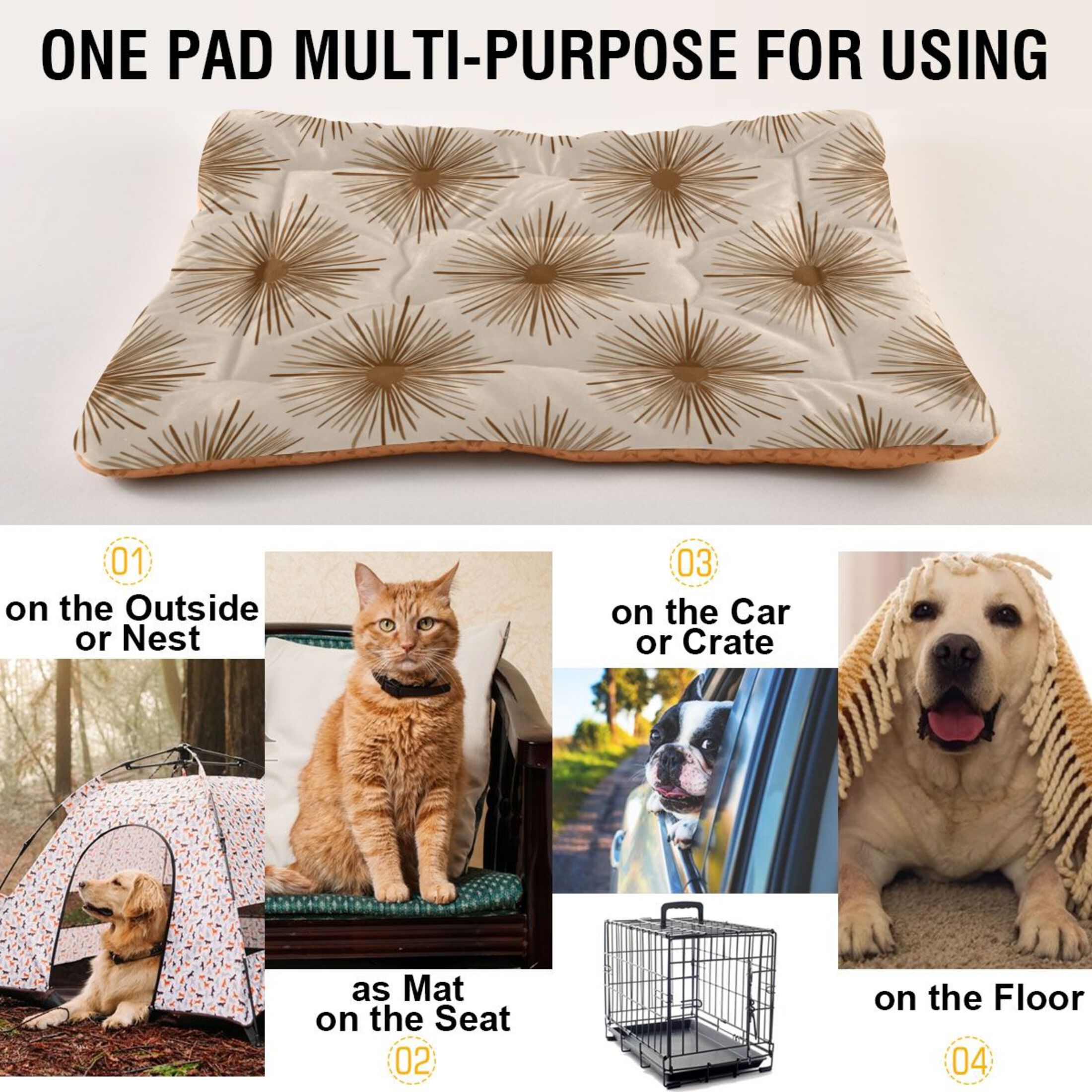 Cozy Mat Pet Bed Indoor Outdoor Warm Soft For Cat Dog Puppy(S/M) Modern Aesthetic
