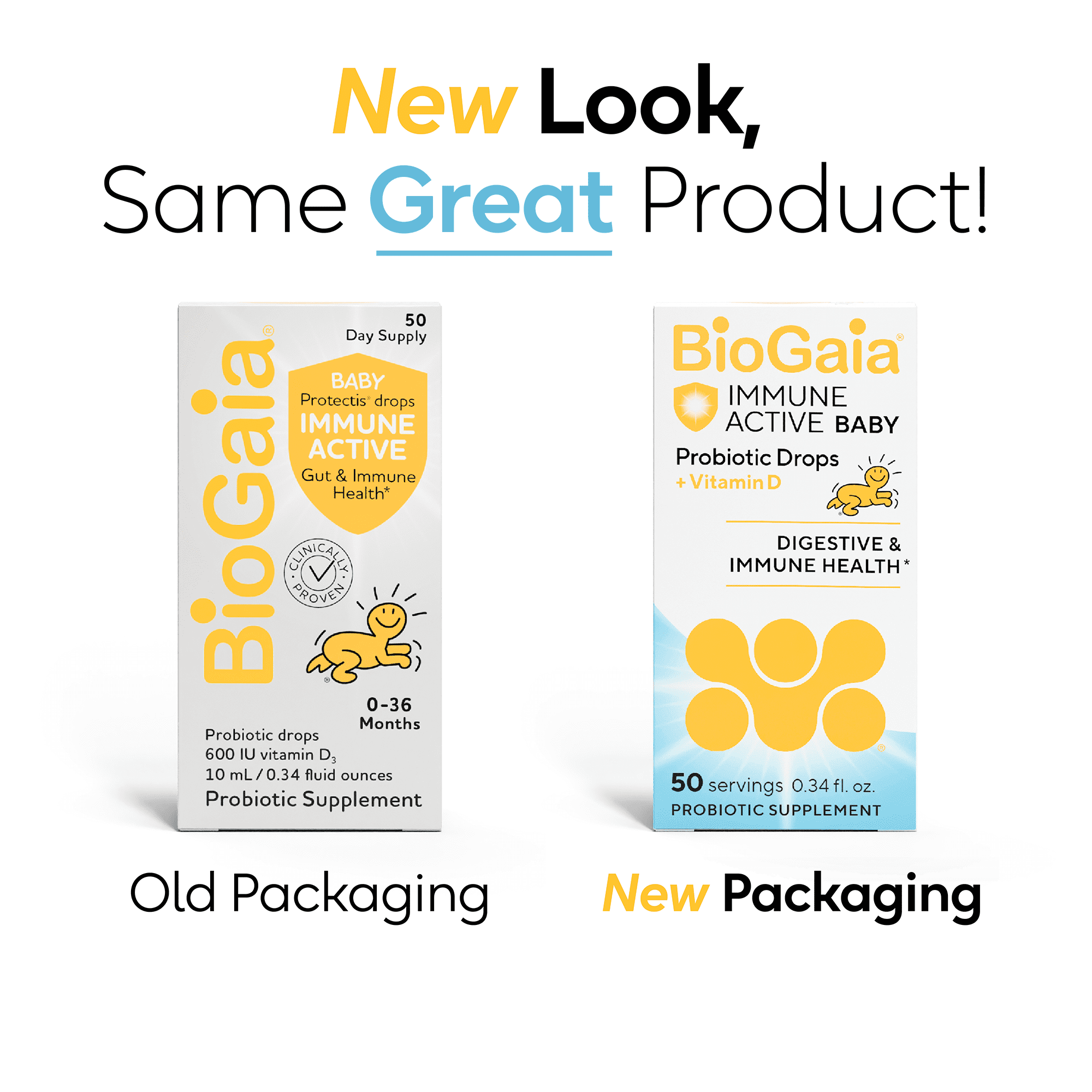 BioGaia Immune Active Baby Probiotic Drops + Vit D | For Digestive & Immune Health | 50-Day Supply