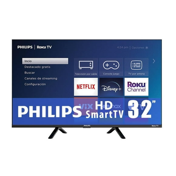 TV Philips 32 Pulgadas HD Roku LED 32PFL6654/F8C