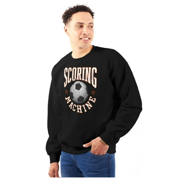 Athletic Soccer Scoring Machine Men's Crewneck Sweatshirt Brisco Brands S