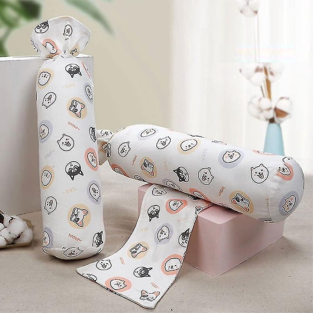 Almohada cómoda de algodón para bebé, cojín de respaldo para dormir lateral para recién nacido, almohada de protección para dormir con rollo de cuello anticaída para niño pequeño