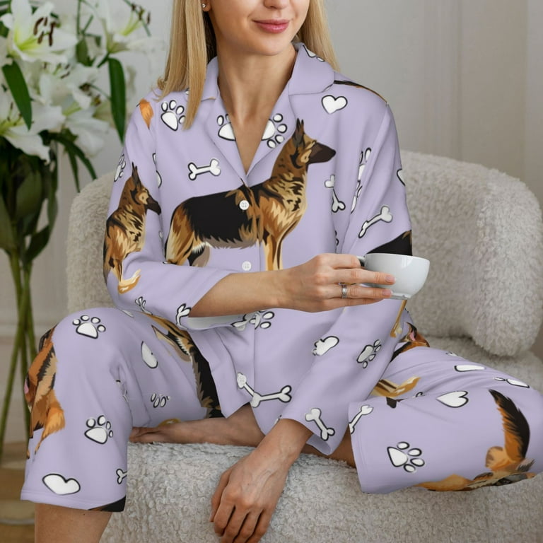 2 Piece German Shepherd Long Tee Pajama Set 2 Piece German Shepherd Long Tee Pajama Set