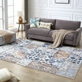 thumbnail image 2 of Moroccan 6x9 Rugs for Living Room, Large Washable Area Rug Ultra-Thin Soft Carpet, Oriental Bedroom Rug Distressed Non Shedding Throw Rug for Living Dining Room Office, 6x9ft, 02, 2 of 7