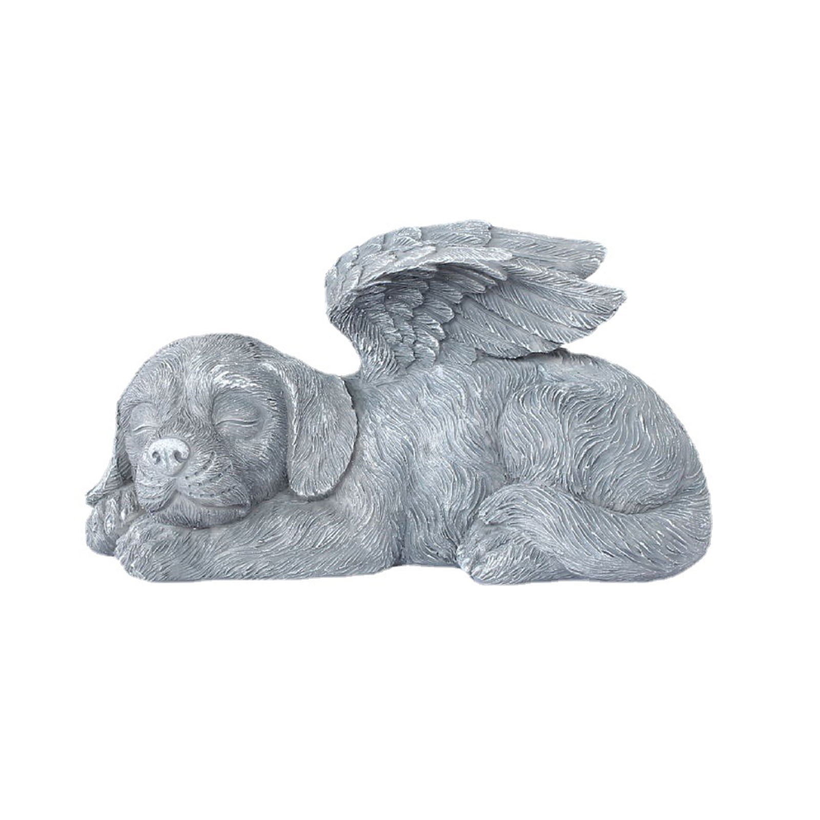 Angel Dog Cat Pet Memorial Statue Figurine or Cremation Urn Cemetery Grave Stone 