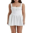thumbnail image 1 of PENGXIANG Femmes Spaghetti Sangle V Cou Aline Boho Été Plage Décontracté Mini Robe de Soirée, 1 of 6