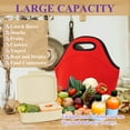 thumbnail image 4 of Aspire Neoprene Lunch Bag Thick Insulated Lunch Tote Bags Reusable Lunch Container Box Cooler with Zipper - Red, 4 of 6
