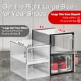 thumbnail image 2 of Dayooh Shoe Boxes Set of 6 Clear Large Plastic Stackable Shoe Storage Organizer for Closet Shoe Containers with Magnetic Door, 2 of 7