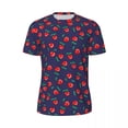 thumbnail image 5 of Sweet Cherry Gym T-Shirt Summer Cute Fruit Print Retro T-Shirts Hip Hop Tee Shirt For Men, 5 of 5