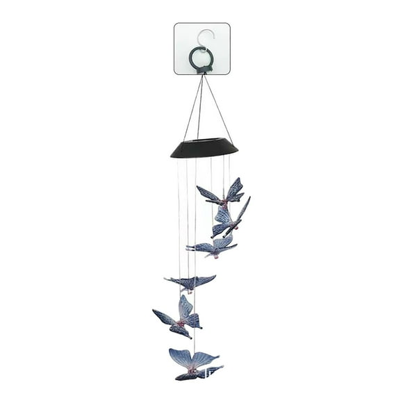 CJiaWei Solar Butterfly Gift For Mom And Girl Outdoor Color Changing Solar Wind Chimes Solar Outdoor Decoration Moving Lights Suitable For Gardens Courtyards Terraces Windows Party
