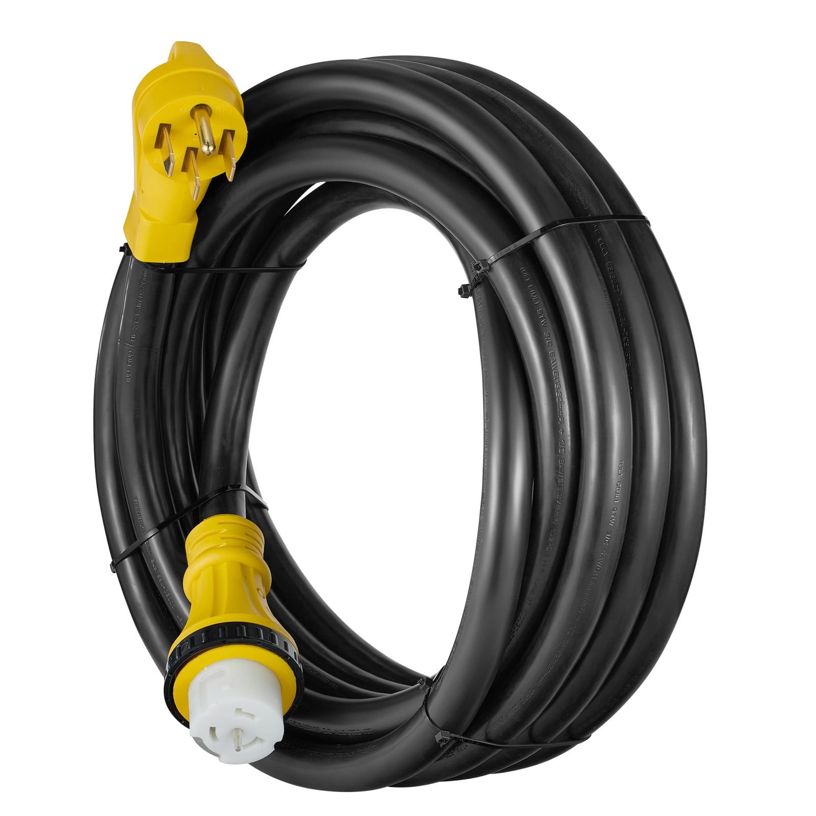 15FT 30 Amp Generator Cord with Inlet Box, RV Extension Cord NEMAL14-30P / L14-30R, Twist Lock Connector, 125V/250V Generator Extension Cord for RV Camper/Electricity for House Generator