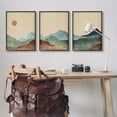 thumbnail image 2 of Stupell Abstract Mountains Landscape Moon Landscape Painting Black Framed Art Print Wall Art, Set of 3, 2 of 9