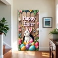 thumbnail image 4 of Tupukom Easter Door Decorations Door Cover 72x35 Inch Spring Door Banner Holiday Party Decorations for Indoor Outdoor Decor Spring Easter Hanging Banner Sign Decoration, 4 of 6
