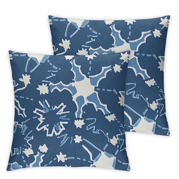 nygtbtfer Beach Throw Pillow| Decorative Sofa Pillow Cushion Cover Pillow Case Cover | Decorative Beach Pillow Cover Blue with Embroidered Starfish 12x12in