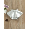 thumbnail image 2 of Kiapeise Baby Girl Pu Leather Tutu Skirt Toddler High Waist Ruffle Pleated Fashion Solid Mini Skort Skirts Outfit Clothes, 2 of 7
