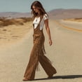 thumbnail image 5 of Aoiroe Ladies Dressy Western Jumpsuits Fringe Rompers Solid Color Vintage One Piece Jumpsuits Brown XL, 5 of 9
