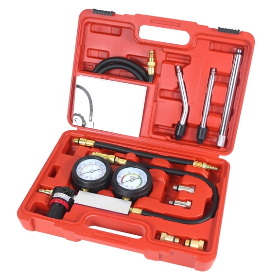 GJX 2-In-1 Cylinder Leak-Down and Cylinder Pressure Test Gauge Engine Compression Tester