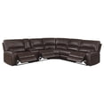 thumbnail image 5 of Coaster Brunson 3-piece Faux Leather Upholstered Motion Sectional Brown, 5 of 10
