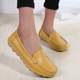 thumbnail image 4 of eczipvz Casual Shoes for Women Women Penny Loafer Casual Shoes Comfort Slip-on Flats for Driving,Yellow, 4 of 5