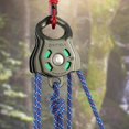 thumbnail image 1 of Polea de escalada Cola 38KN poleas giratorias individuales para cuerda Verde Gris, 1 of 7