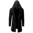 thumbnail image 2 of H2H Men's Casual Regular Fit Cardigan Shawl Collar Long Line with No Button BLACK US M/ASIA L (CMOCAL058), 2 of 6