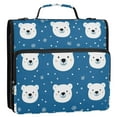 thumbnail image 5 of FORMRS Zipper Binder with Shoulder Strap 1.5-inch Ring 500 Sheet Capacity File Bag, Blue Polar Bear, 5 of 5