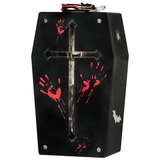Tablero ataúd espeluznante Cgtredaw Decoraciones Halloween Funciona con pilas
