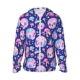 thumbnail image 1 of Balery colorful Skull mushroom rainbow Sudadera ligera de manga larga con capucha y protección solar UPF 50+ para hombre y mujer, ideal para pesca y running-Large, 1 of 7