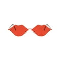 thumbnail image 1 of XASZHN Irregular Polarized Sun Glasses Asymmetric Light Blocking Vintage Fashion Red One Size, 1 of 4