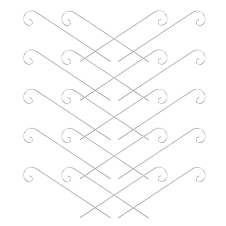 ELAYARD Garden Shepherds Hook, Silver Metal, Durable Iron, Easy Install, 20Pcs