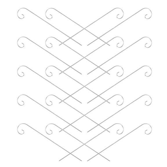 ELAYARD Garden Shepherds Hook, Silver Metal, Durable Iron, Easy Install, 20Pcs