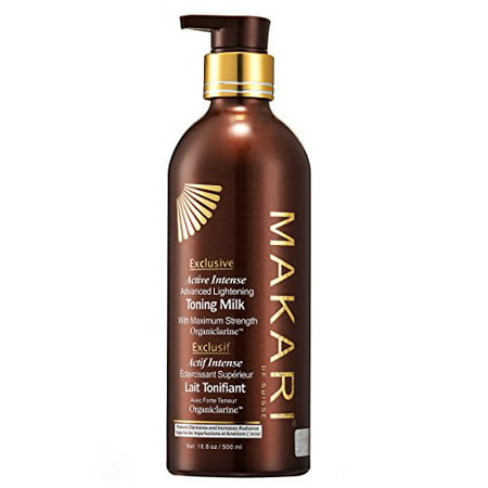 Makari Exclusive Skin Toning Milk 16.8oz – Lightening, Brightening & Toning Body Lotion with Organiclarine – Advanced Active Intense Whitening Treatment for Dark Spots, Acne Scars, Sun (Best Lotion For Acne Scars On Back)