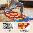 thumbnail image 4 of Rainbow Tie Dye Mandala Pattern Hot Yoga Mat Towel Non Slip for Hot Yoga - Quick-Drying Yoga Mat Cover with 4 Corner Pockets with Travel Bag - Hot Yoga Towel Non Slip 70"x26", 4 of 6