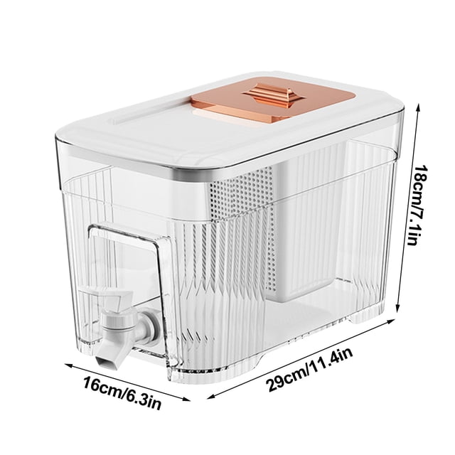 Plastic Water Bottles,Plastic Water Bottle Cold Water Bottle with Faucet Large Capacity Refrigerator Lemon Fruit Tea Drink Bucket High Temperature Cold Water Bottle Large Water Bottle