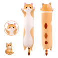 thumbnail image 1 of Almohada Larga De Peluche Gatito Cojin Juguete Suave 70 Cm Xtellar Amarillo, 1 of 4