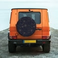 thumbnail image 6 of Fuzoiu Copper-Gold Gloss Outline Chrysanthemum Print Universal Spare Tire Cover with Buckle Strap, Waterproof Wheel Covers for Jeep, Trailer, RV, Truck and All Car-16 inch, 6 of 6